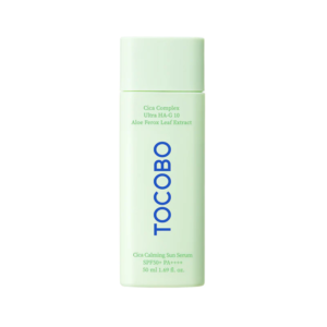 Зволожуюча сонцезахисна сироватка з екстрактами алое та центели TOCOBO CICA CALMING SUN SERUM DELUXE SPF50+ PA++++ 50мл
